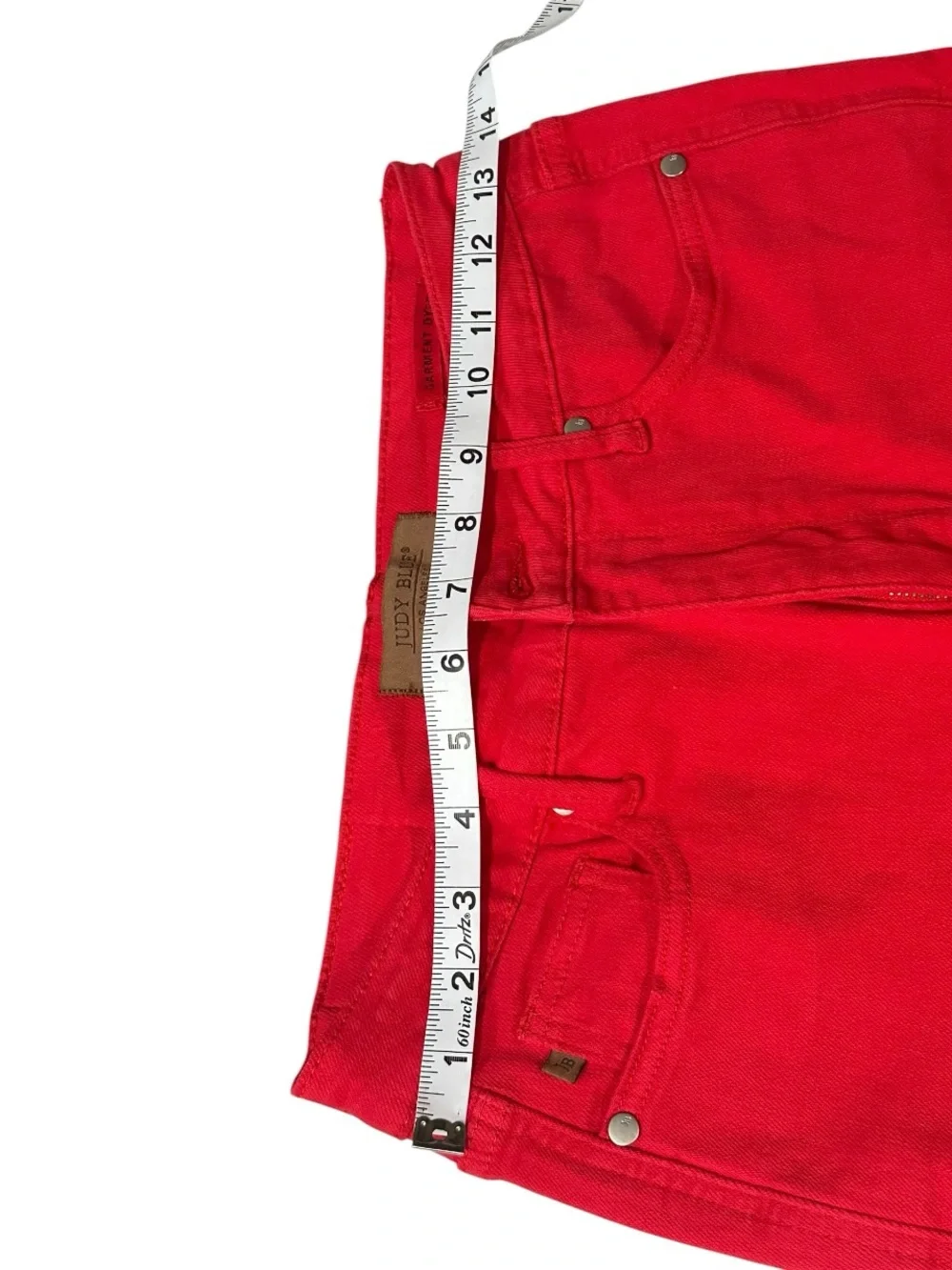 Judy Blue High Waist Tummy Control Garment Dyed Red Flare Jeans 5/27